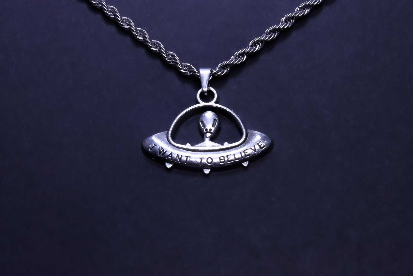 Alien Rope Silver Necklace