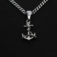 Anchor Cuban Silver Necklace