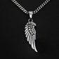 Angels Wing Cuban Silver Necklace