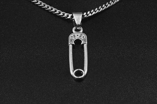 Antique Clip Silver Cuban Necklace