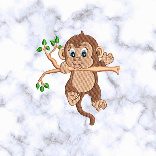 Baby Monkey Iron/Sew-On Embroidered Patch Applique diy - Babies and Kids Nursery - Emblems Costumes Cosplay Patches for Clothing Vest Jacket