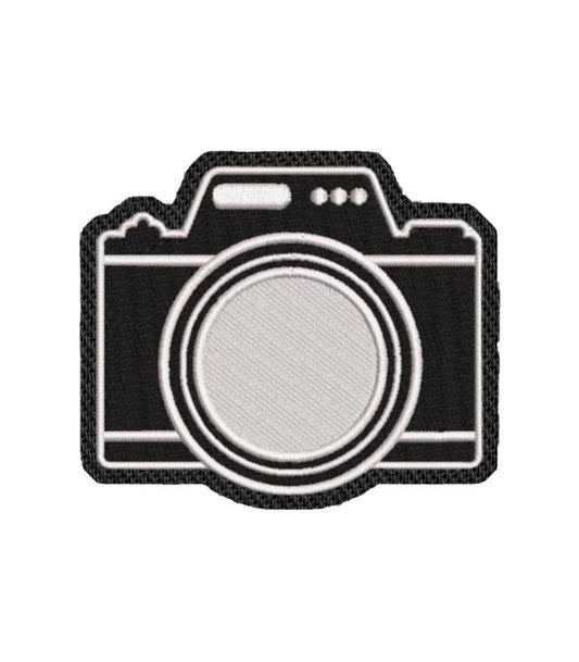 Black and White Camera Iron on Patch / Sew on embroidered  patches Travel & Season Embroidery Women Applique Merit Badge for Clothing Jacket