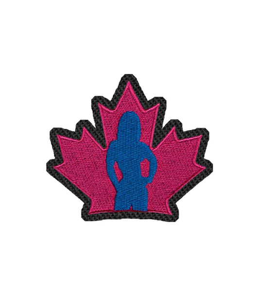 Canadian Woman Iron on Patch / Sew on embroidered patches - North America World Embroidery Women Applique Merit Badge for Clothing Jacket