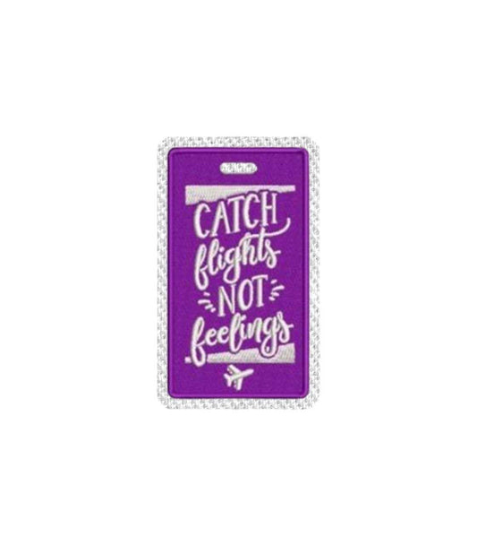 Catch Flights Not Feelings Iron on Patch /Sew on embroidered patch Travel & Season Embroidery Women Applique Merit Badge for Clothing Jacket