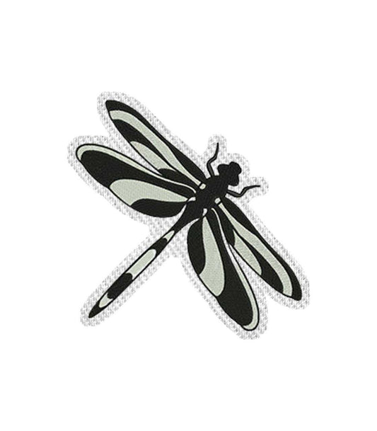 Colour Black Dragonfly Iron on Patch/Sew on embroidered patch Animals Bugs Insects Embroidery Women Applique Merit Badge for Clothing Jacket