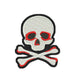 Danger Skull Iron on Patch/Sew on embroidered patch Holidays Celebration Halloween Embroidery Women Applique Merit Badge for Clothing Jacket