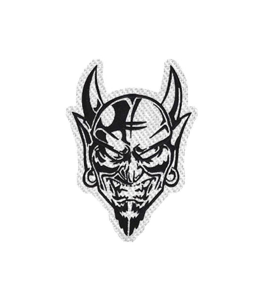 Devil Mask Design Iron on Patch / Sew on embroidered patches Holidays & Halloween Embroidery Women Applique Merit Badge for Clothing Jacket