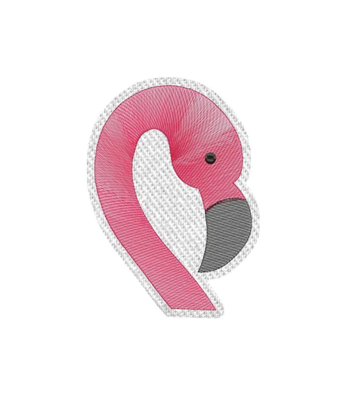 Flamingo Head Iron on Patch / Sew on embroidered patches - Animals Birds Cultures Embroidery Women Applique Merit Badge for Clothing Jacket