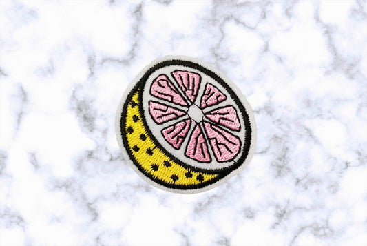 Grapefruit Sweet Sour Iron/Sew-On Embroidered Patch Applique diy - Cytric Fruits - Emblems Costumes Cosplay Patches for Clothing Vest Jacket