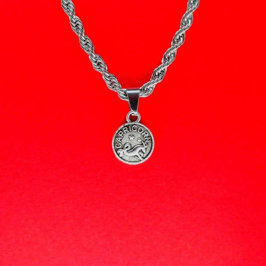 CAPRICORN ZODIAC NECKLACE - Stylish Silver Necklace - Necklace for Women - Necklace for Men - Necklace with Pendant