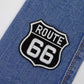 Route 66 State Road Iron/Sew-On Embroidered Patch Applique diy - Road Trip Music - Emblem Costume Cosplay Patches for Clothing Vest Jacket