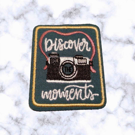 Iron on Patches / Sew on embroidered patches - Love for Photography Embroidery Patchwork Camera Applique DIY Badge for Clothing Vest Jacket