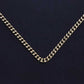 CRW Saint Benedict  Necklace with 3mm miami cuban link chain in gold - Benito Necklaces for Women - Necklace for Men - Necklace with Pendant
