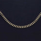 CRW Elizabeth II Necklace with 3mm miami cuban link chain in gold - Queen Necklaces for Women - Necklace for Men - Necklace with Pendant