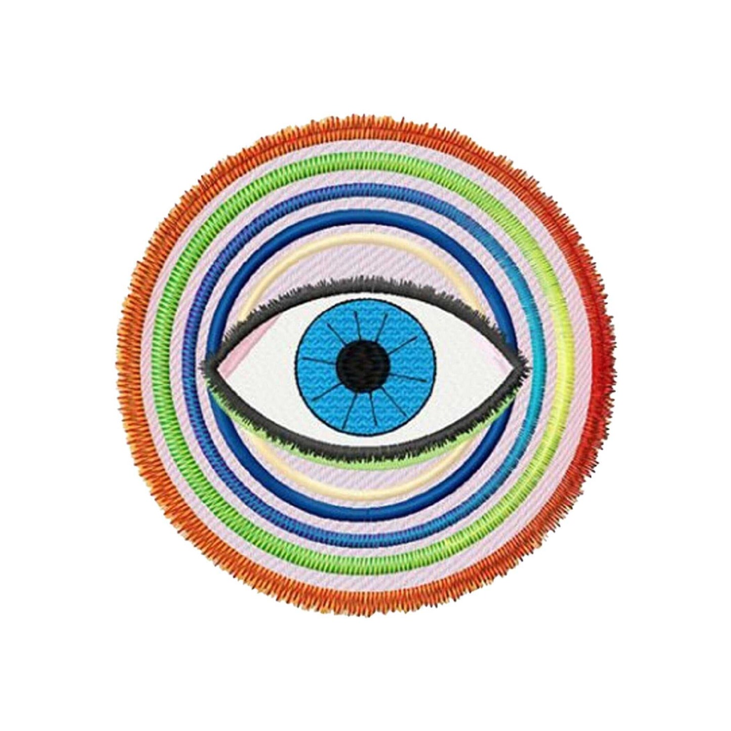 Iron on Patches / Sew on embroidered patches - Indian Eye Iron on Patch Embroidery Patchwork - Spiritual Third Eye DIY Badge for Clothing
