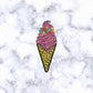 Iron on Patches / Sew on embroidered patches - Ice Cream Cone Iron on Patch Embroidery Patchwork - Dessert DIY Badge for Clothing