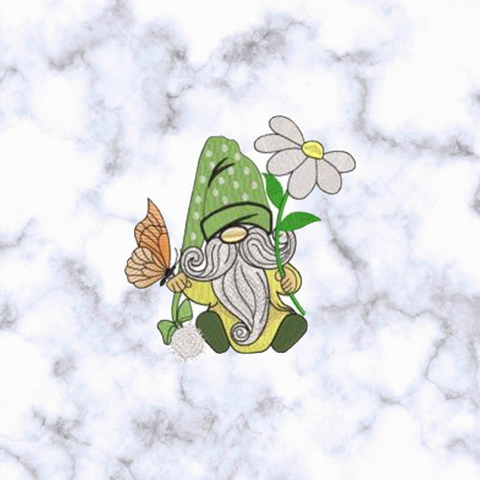 Iron on Patches / Sew on embroidered patches  - Spring Gnomes Iron on Patch embroidery Patchwork - Nature Floral DIY Badge for Clothing