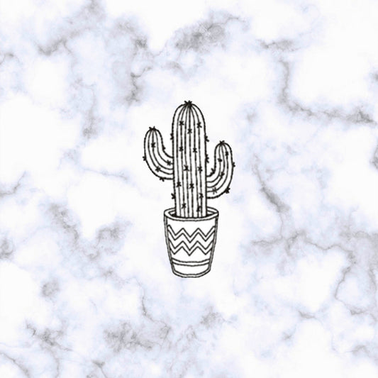 Iron on Patches / Sew on embroidered patches - Southwestern Potted Cactus Iron on Patch Embroidery Patchwork - Nature DIY Badge for Clothing