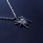 Polka Dot Spider Silver Rope Necklace