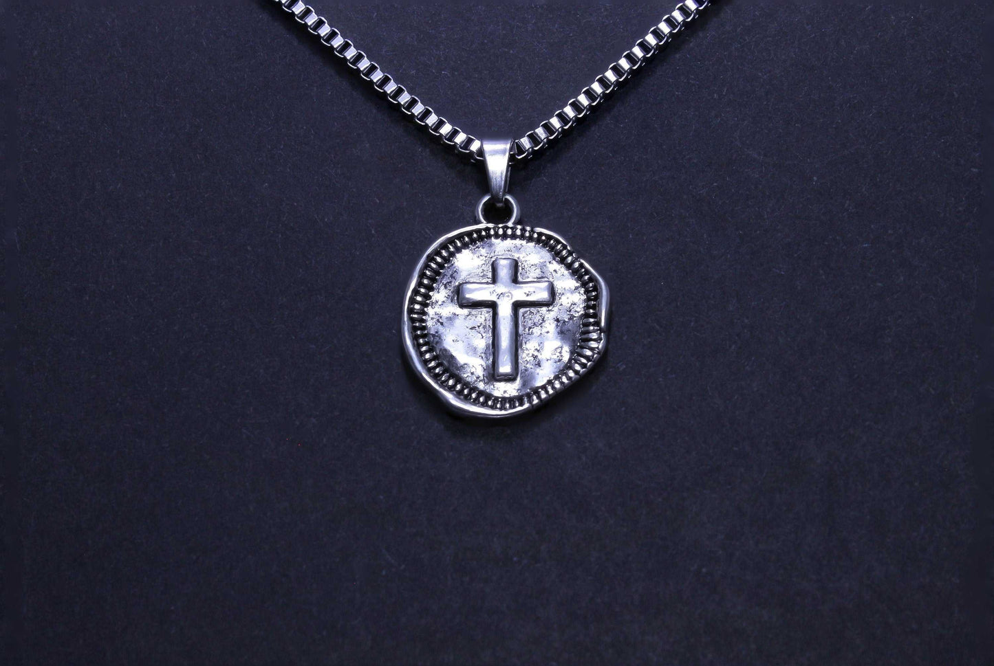 CROSS COIN  NECKLACE - Necklace Stylish Silver Necklace - Necklaces for Women - Necklace for Men - Link Necklace