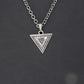 CRW Illuminati Necklace with 1.6mm rolo chain in silver - Triangle Necklaces for Women - Pattern Necklace for Men - Necklace with Pendant