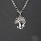 CRW Psychedellic Mushroom Necklace with 1.6mm rolo chain in silver - Necklaces for Women - Pattern Necklace for Men - Necklace with Pendant