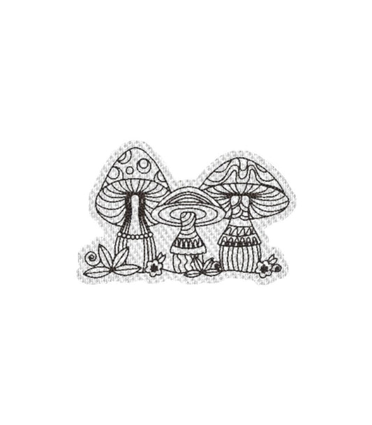 Whimsical Mushrooms Iron on Patch/Sew on embroidered patch Floral & Garden Forest and Trees Women Applique Merit Badge for Clothing Jacket
