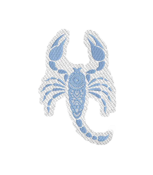Zodiac Scorpion Mandala Style Iron on Patch/Sew on embroidered patch Astrology Embroidery Women Applique Merit Badge for Clothing Jacket