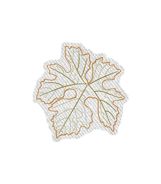 Single Autumn Falling Leaf Iron on Patch /Sew on embroidered patches Travel Season Embroidery Women Applique Merit Badge for Clothing Jacket