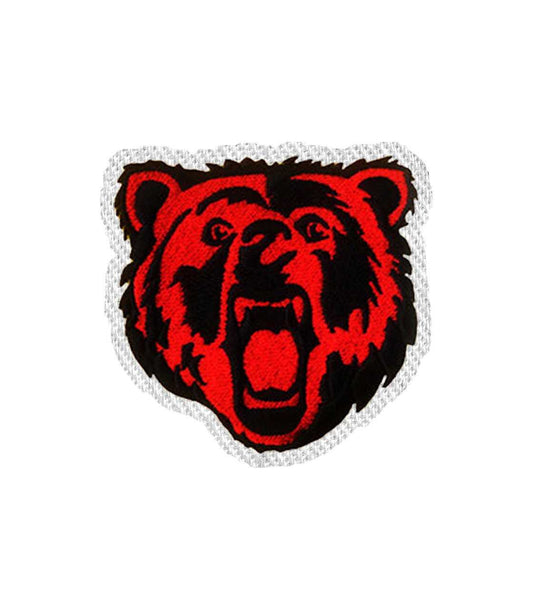 Roaring Bear Face Iron on Patch / Sew on embroidered patches Wild Animals Patch Embroidery Women Applique Merit Badge for Clothing Jacket