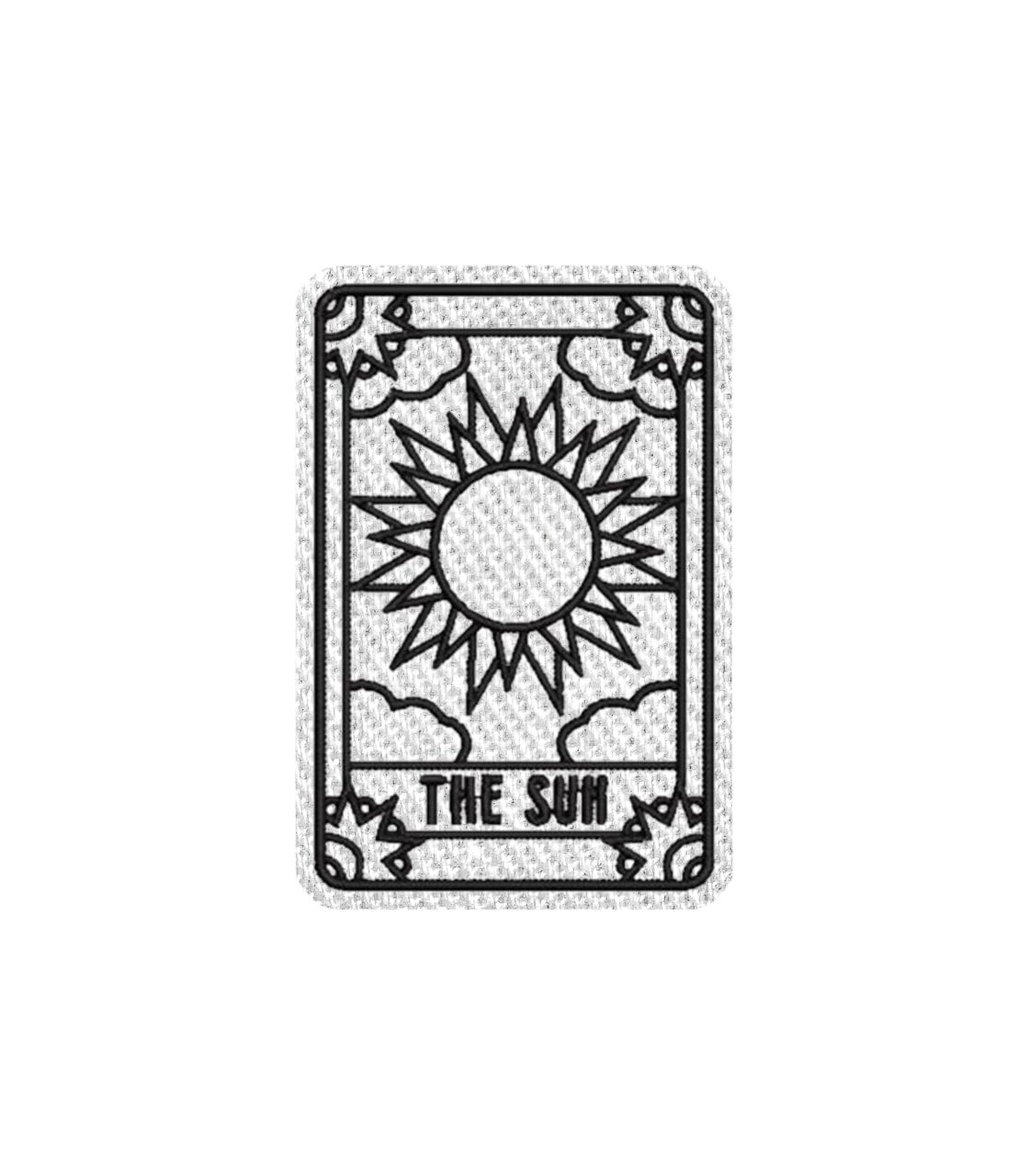 Tattoo Style the Sun Tarot Card Iron on Patch / Sew on embroidered patches - Embroidery - Women Applique Merit Badge for Clothing Jacket