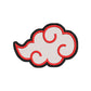 Red and White Cloud Iron on Patch / Sew on embroidered patches Shapes Anime Embroidery Women Applique Merit Badge for Clothing Jacket
