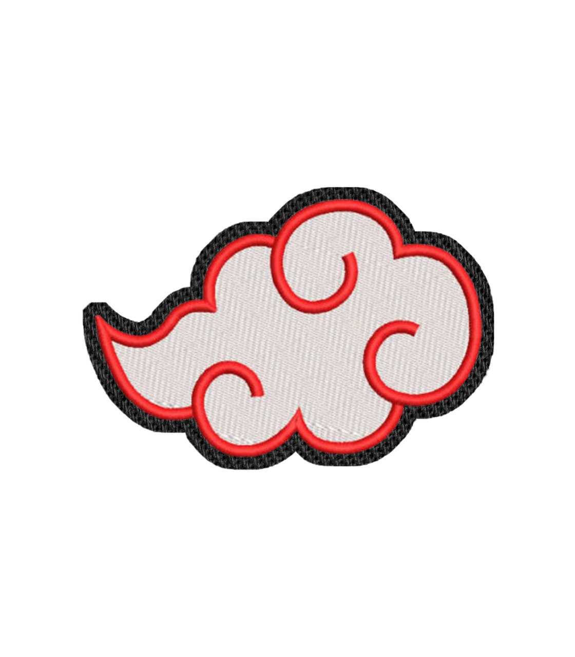 Red and White Cloud Iron on Patch / Sew on embroidered patches Shapes Anime Embroidery Women Applique Merit Badge for Clothing Jacket