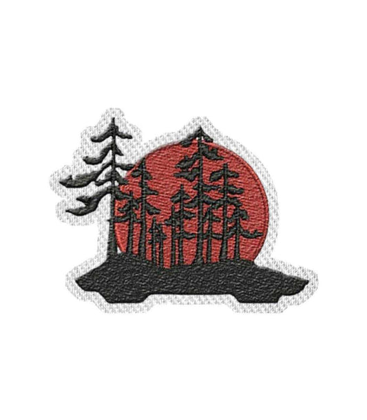 Sunshine Scenery Iron on Patch / Sew on embroidered patches - Floral Garden Forest Embroidery Women Applique Merit Badge for Clothing Jacket