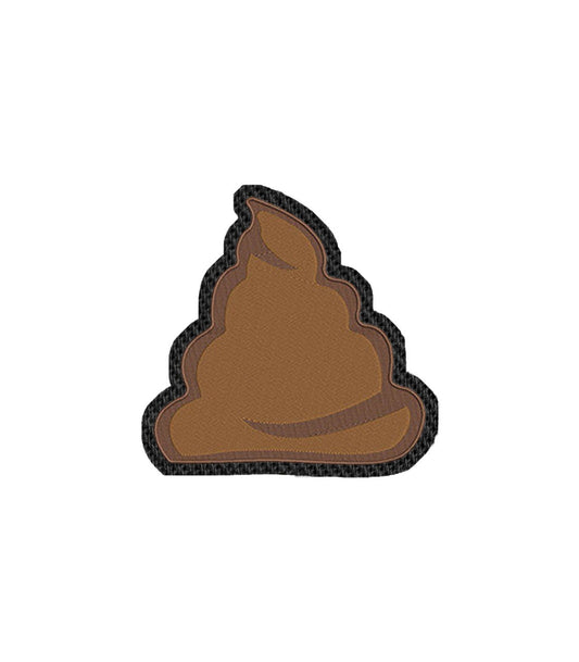 Poop Blank Face Emoji Iron on Patch / Sew on embroidered patches -Family & Friends Embroidery Women Applique Merit Badge for Clothing Jacket