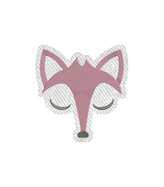 Purple Fox Face Iron on Patch / Sew on embroidered patches - Wild Life Animals Embroidery Women Applique Merit Badge for Clothing Jacket