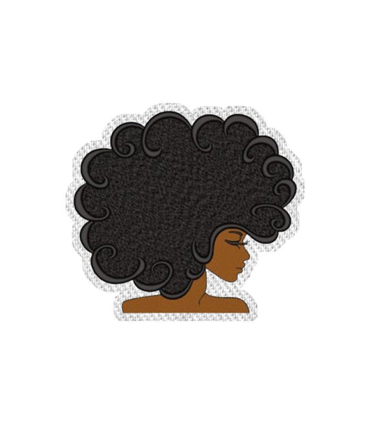 African Woman Iron on Patch / Sew on embroidered patches - Fashion & Beauty Embroidery Women Applique Merit Badge for Clothing Jacket