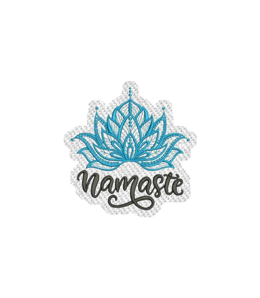 Namaste Iron on Patch / Sew on embroidered patches - Awareness & Inspiration Embroidery Women Applique Merit for Clothing Jacket