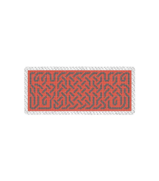 Long Celtic Knot Iron on Patch / Sew on embroidered patches - Around the world Europe Embroidery Women Applique Merit for Clothing Jacket