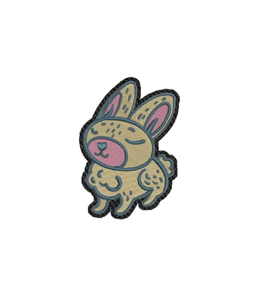 Woodland Childish Bunny Iron on Patch / Sew on embroidered patches - Animals Wild Animal Women Applique Merit Badge for Clothing Jacket