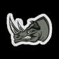 Angry Rhino Design Iron on Patch Sew on embroidered patches -Wild Animals Embroidery Designs Women Applique Merit Badge for Clothing Jackets