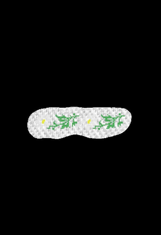 1908 Oxeye Daisy Border Iron on Patch Sew on embroidered patches - Borders Embroidery Designs Women Applique Merit Badge for Clothing