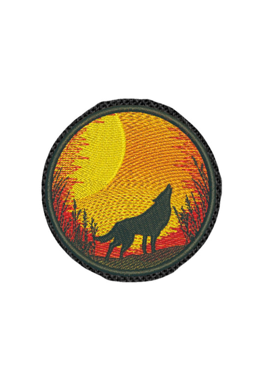 Wolf Patch Iron on Patch Sew on embroidered patches - Animal Quotes Embroidery Designs Women Badge Applique for Clothing Jackets