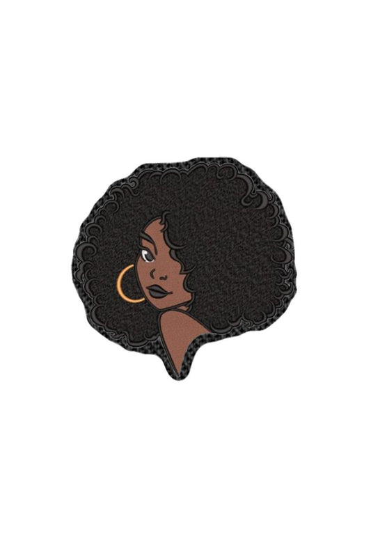 African Woman Iron on Patch Sew on embroidered patches - Beauty Embroidery Designs Women Badge Applique for Clothing