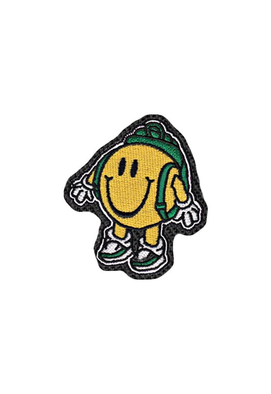Backpack Smiling Emoji Iron on Patch Sew on embroidered patches - Back to School Embroidery Designs Women Badge Applique for Clothing