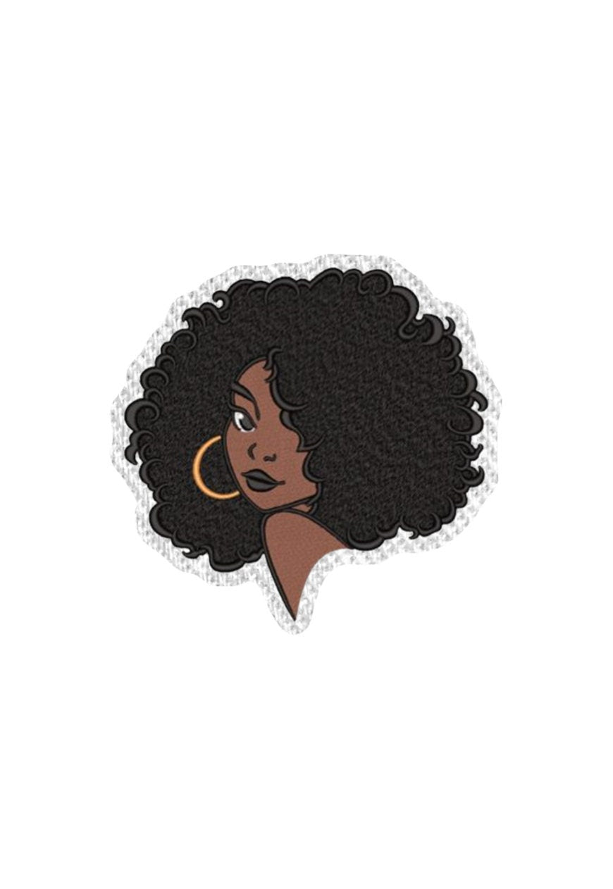 African Woman Iron on Patch Sew on embroidered patches - Beauty Embroidery Designs Women Badge Applique for Clothing