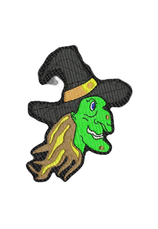 Witch Head Iron on Patch Sew on embroidered patch - Halloween Embroidery Designs Women Applique for Clothing