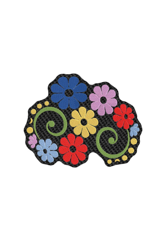 Awesome Flower Composition Iron on Patch Sew on embroidered patches - Single Flowers & Plants Embroidery Design Women Applique for Clothing